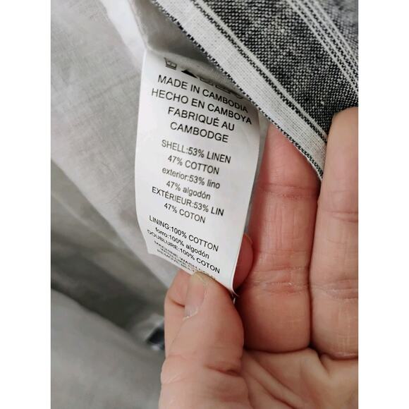 Gray And White Striped Linen Michael Kors Women's Blazer. Medium. Lightweight. - Picture 6 of 12